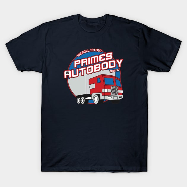 Primes Autobody T-Shirt by DeepDiveThreads